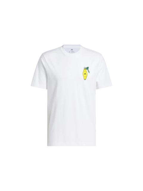 adidas Chip In Nyc Graphic Tee White