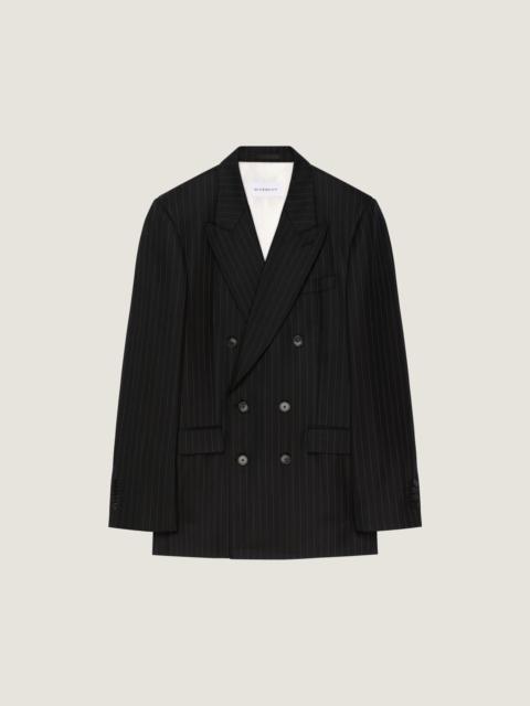 FITTED STRIPED JACKET IN WOOL
