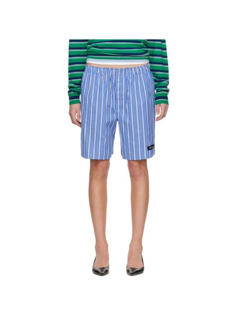 Blue Long Boxer Shorts