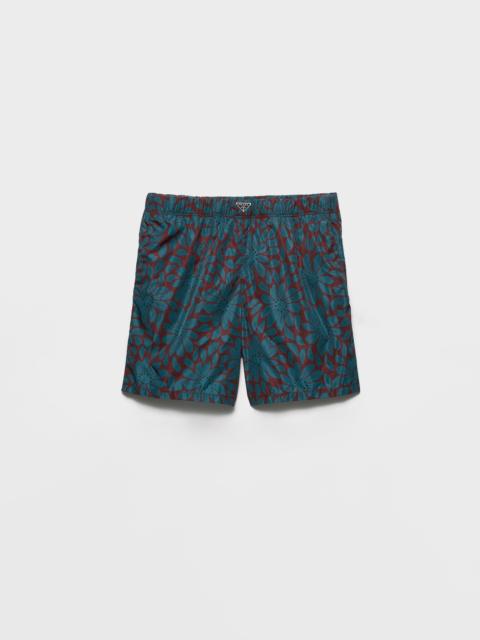 Printed Re-Nylon swim trunks