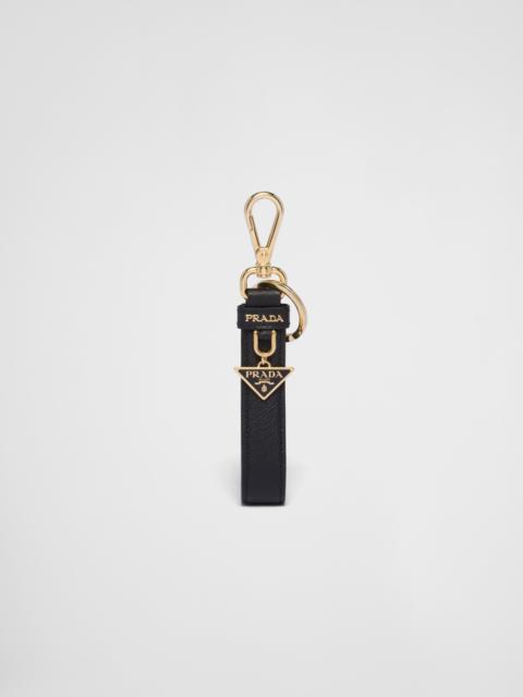 Saffiano leather keychain