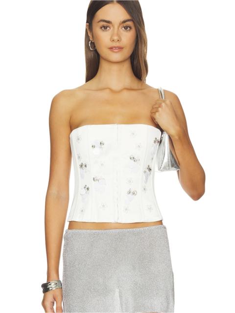 Embellished Satin Corset