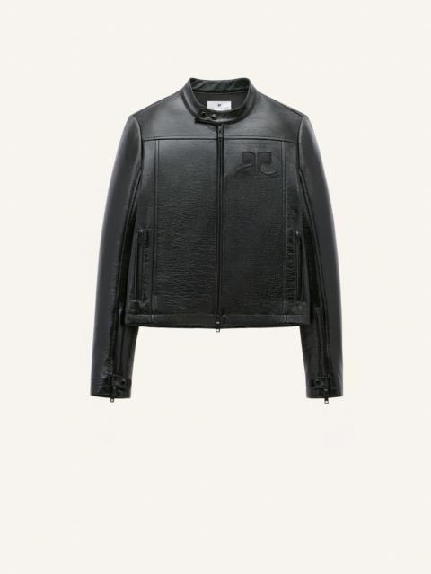 ICONIC VINYL BIKER JACKET