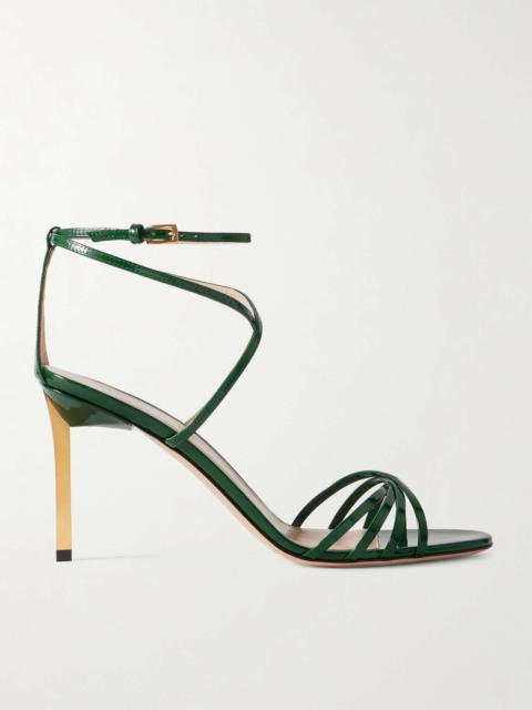 Ida patent-leather sandals Emerald