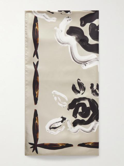 Floral-print Silk-twill Scarf