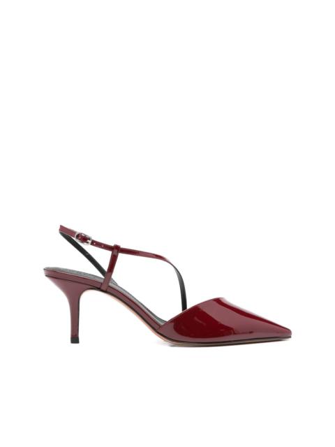 70mm Colce patent-leather cross-strap sandals