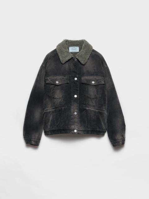 Corduroy blouson jacket