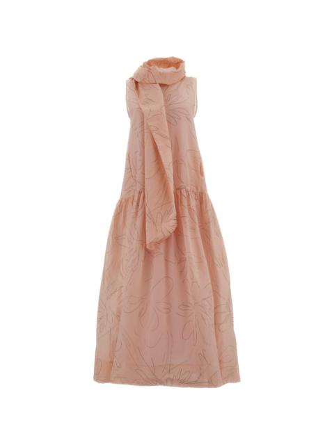 A-line floral-print maxi dress