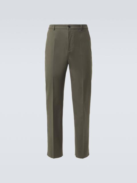 Cotton straight pants