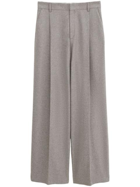 pleated wide-leg trousers