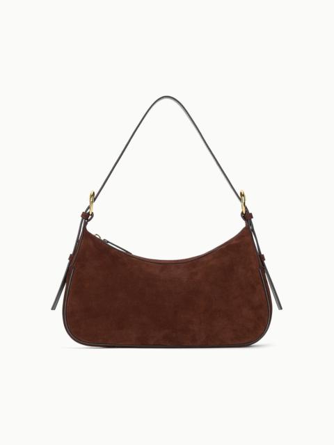 STAUD PINE SHOULDER BAG MAHOGANY SUEDE
