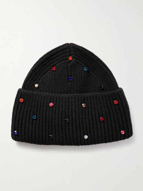 Dream Crystal-embellished Ribbed-knit Beanie
