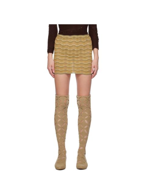 SSENSE Exclusive Green & Orange Miniskirt