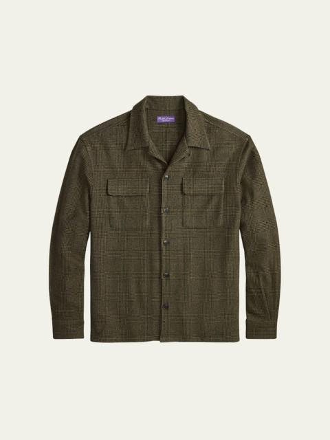 Men's Cashmere Glen Plaid Overshirt