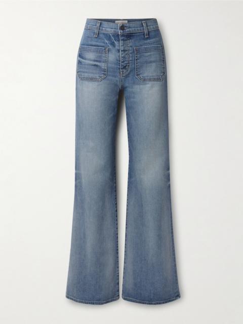 Florence distressed high-rise flared jeans Mid denim