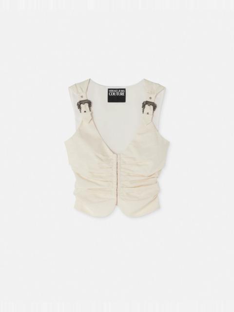 Baroque Buckle Ruched Vest