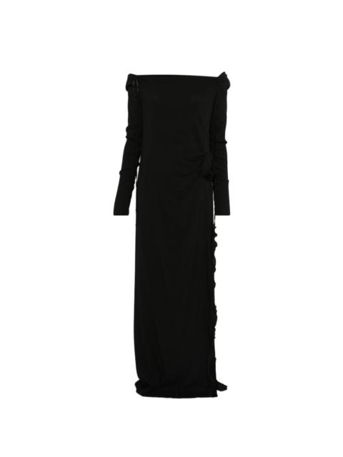 off-shoulder floral dress