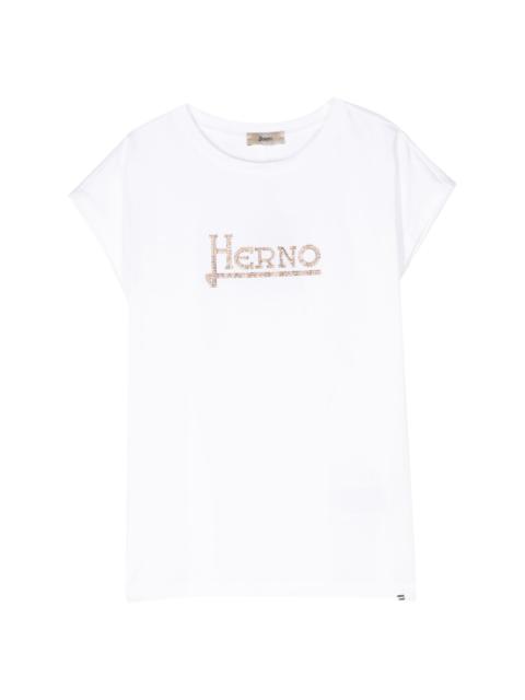 studded-logo T-shirt