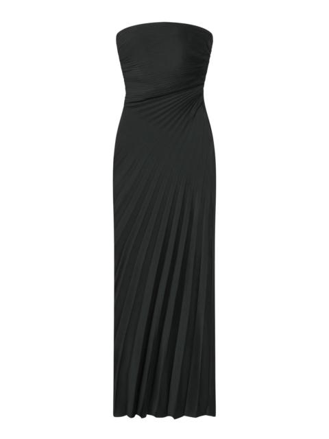 Bianca Strapless Pleated Maxi Dress