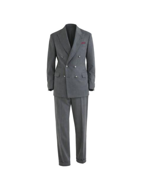 pinstripe double-breasted suit