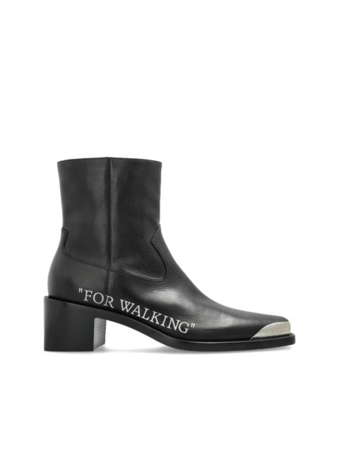 block-heel leather boots