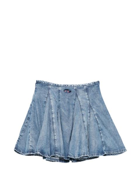 logo-patch pleated mini skirt