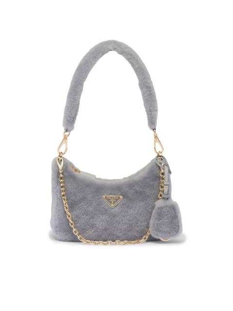 mini shearling shoulder bag