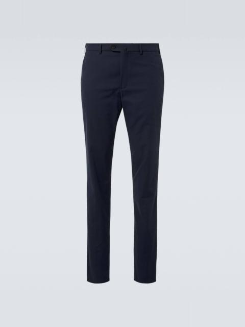 Carlo cotton-blend satin straight pants