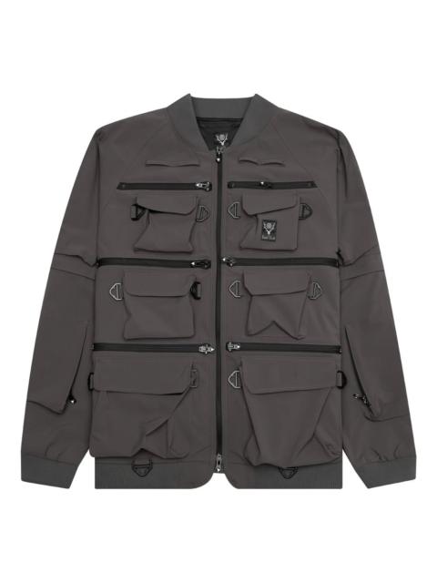 multi-pocket zipped jacket
