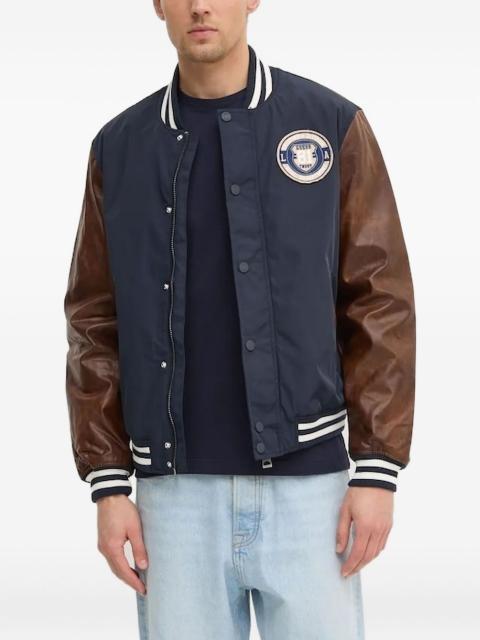 Twill patch bomber jacket