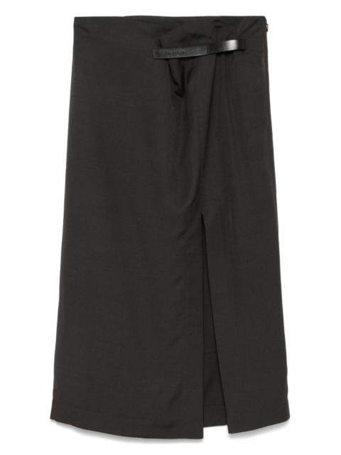 logo-strap midi skirt
