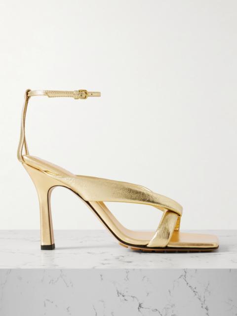 Riva Padded Metallic Leather Sandals