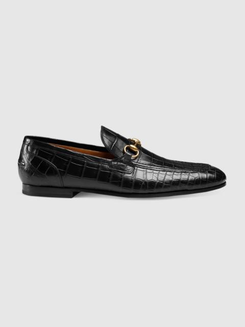 Men's Gucci Jordaan crocodile loafer