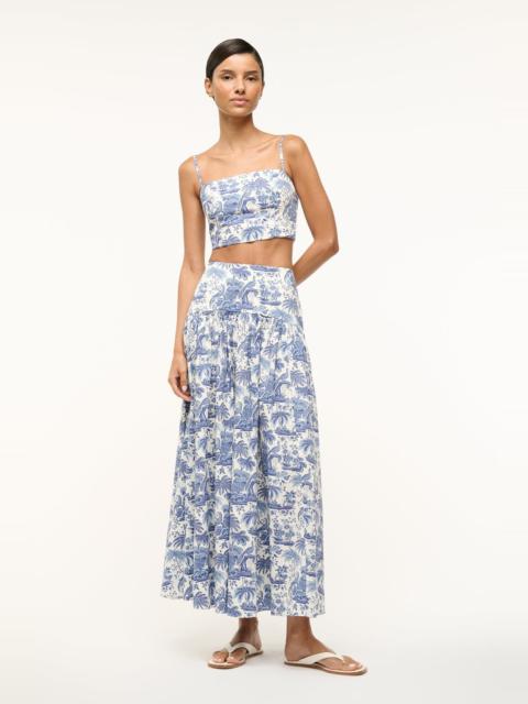 STAUD PROCIDA SKIRT BLUE TOILE 1