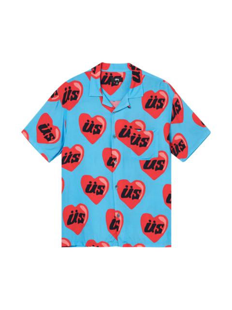 Stussy x Cactus Plant Flea Market Heart Short-Sleeve Shirt 'Blue'