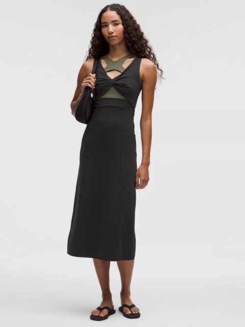 Nulu Twist-Front Midi Dress