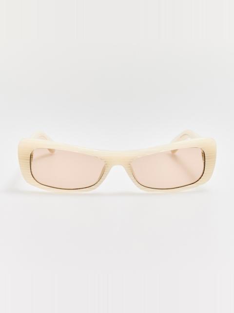 Capri Sunglasses in Cream Stripe