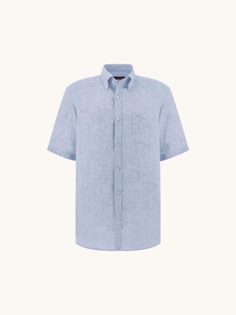 SOFFIO LINEN SHIRT WITH SHORT SLEEVES