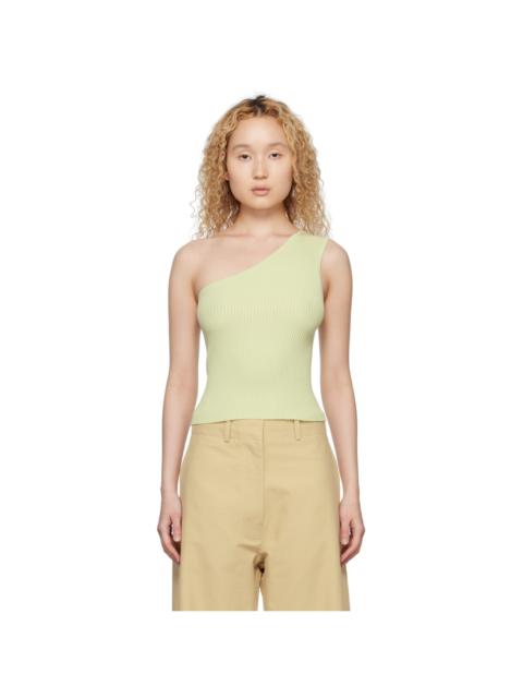 Green Single-Shoulder Tank Top