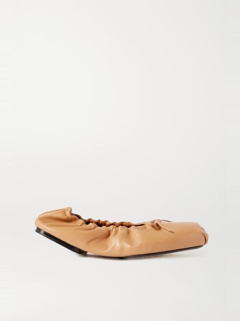 Ashland bow-embellished leather ballet flats