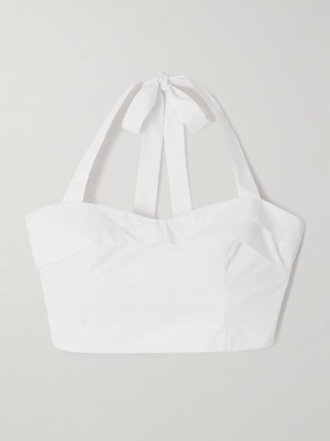 Rue Cotton-poplin Halterneck Bustier Top