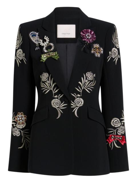 Cheyenne rose-embroidered blazer