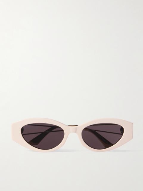 30montaigne B6i Cat-eye Acetate And Gold- And Silver-tone Sunglasses