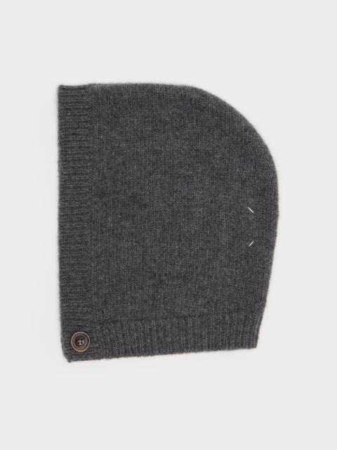 Wool knit hood