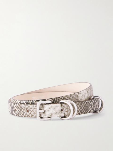 Constance Snake-effect Leather Belt
