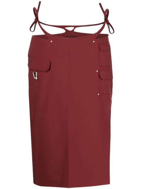 cut-out detailing midi skirt