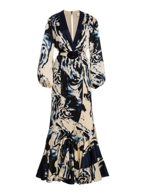 Remy Stretch-Silk Maxi Dress navy