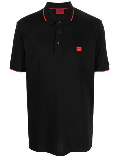 logo-patch cotton polo shirt