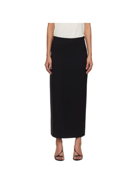 Black Samos LDS Grain de Poudre Maxi Skirt
