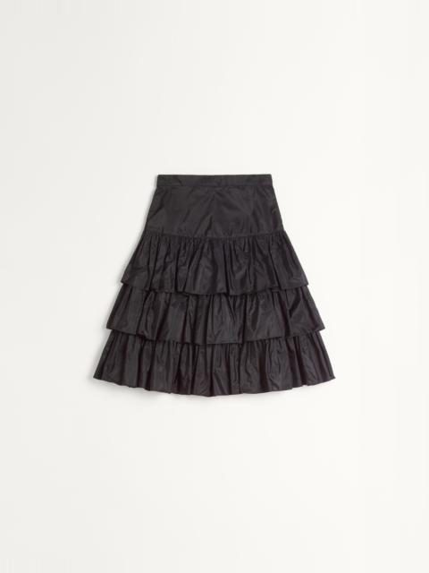 RUFFLED TAFFETA SKIRT